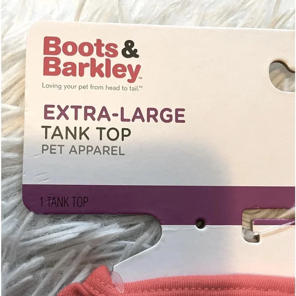 Boots & Barkley NWT XL pet tank “Lover Not A Bitter” logo in orange. Up to 100lb